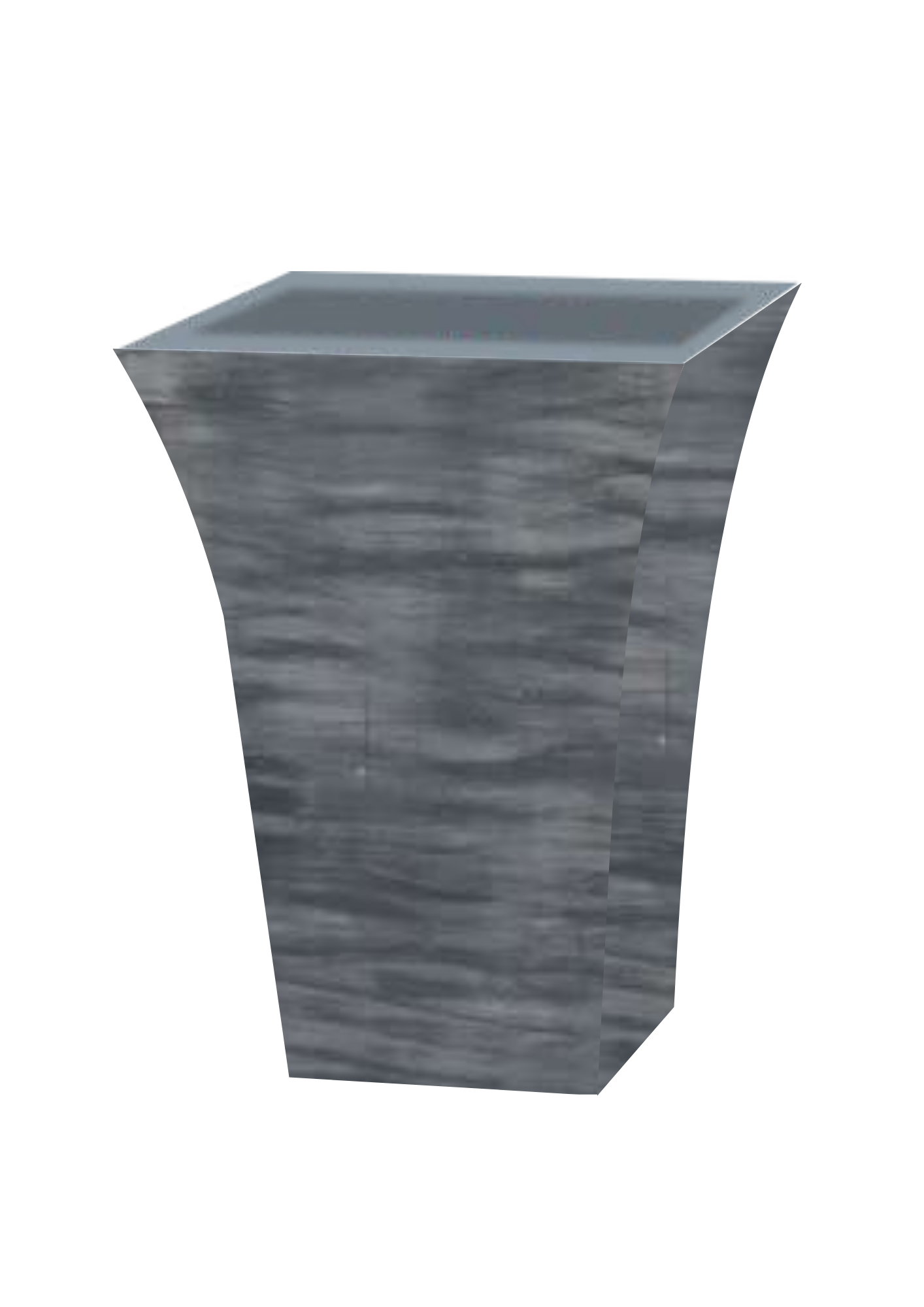 Flared Square Planters - Antique Finish