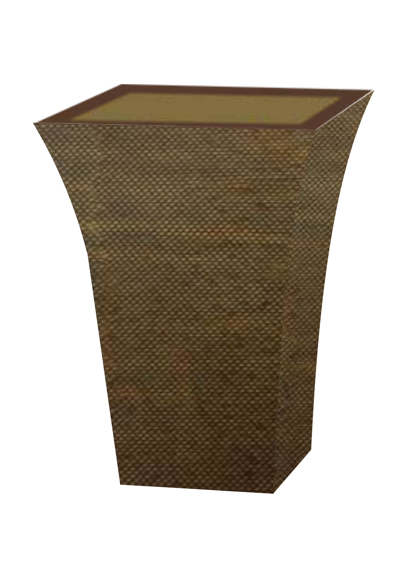 Flared Square Hammered Planters